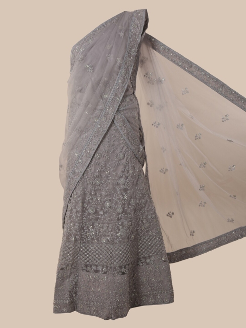 

Pothys Grey Embellished Net Saree