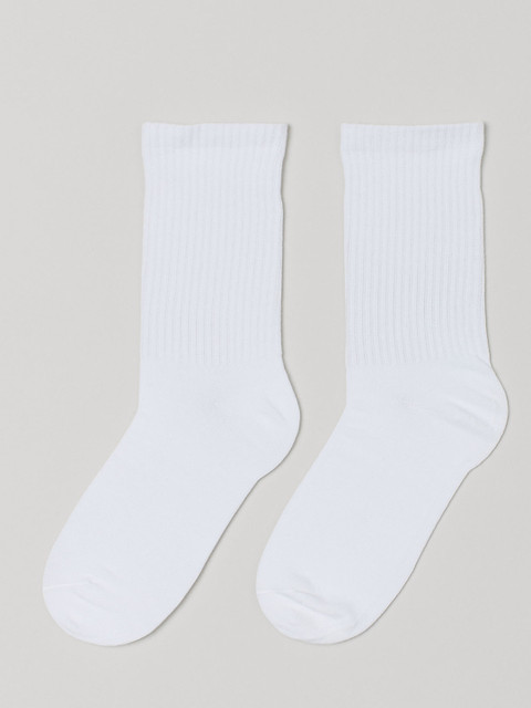 

H&M Women White Solid 2-Pack Sports Socks