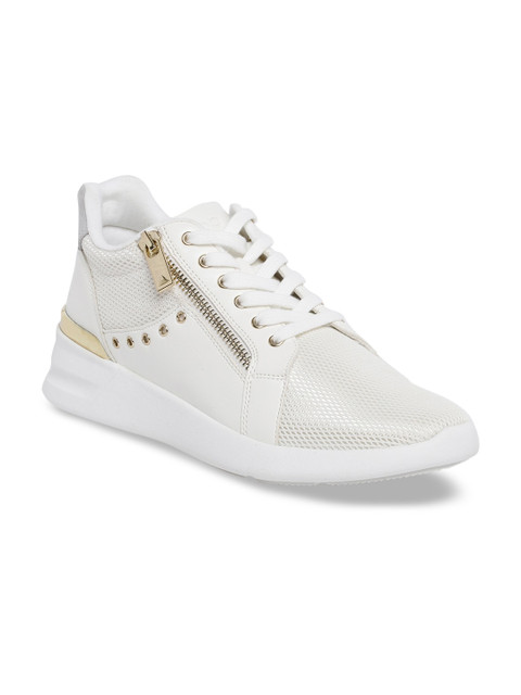 

ALDO Women White Textured Sneakers