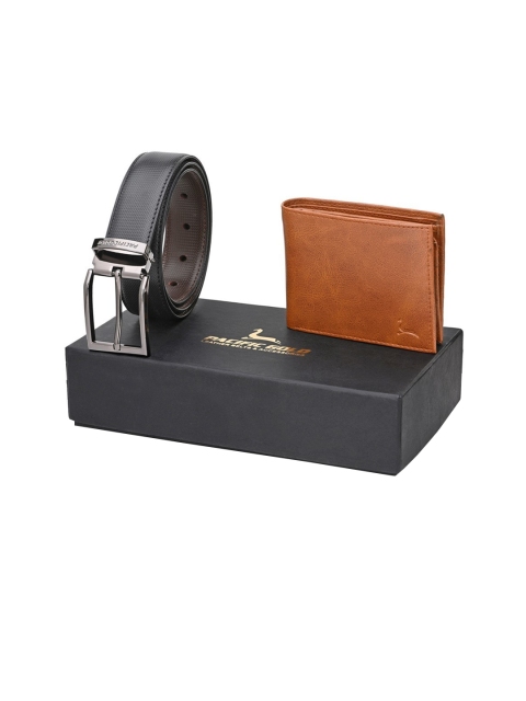 

Pacific Gold Men Solid Accessory Gift Set, Black
