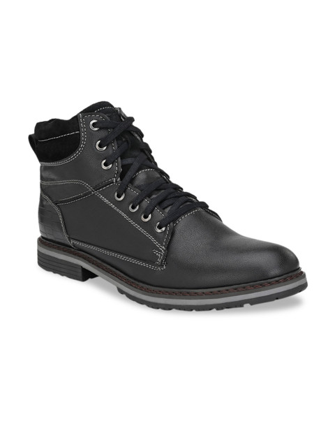 

Delize Men Black Flat Boots