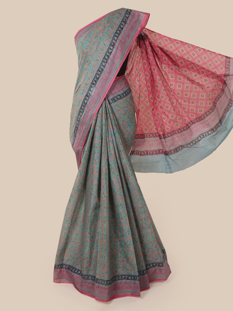

Pothys Grey Printed Pure Cotton Saree