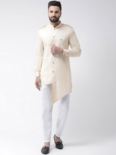 

I Know Men Beige Pathani Kurta