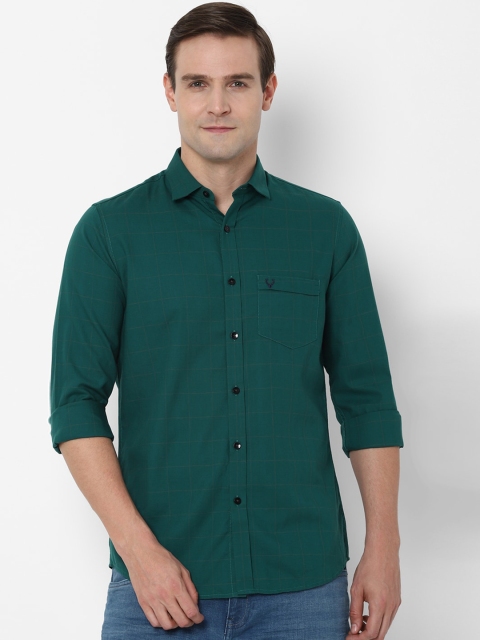 

Allen Solly Men Green Pure Cotton Slim Fit Solid Casual Shirt