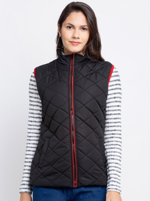 

PERFKT-U Women Black Solid Insulator Puffer Jacket