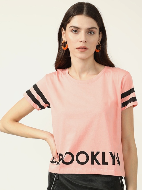 

V2 Value & Variety Peach-Coloured Chambray Regular Top