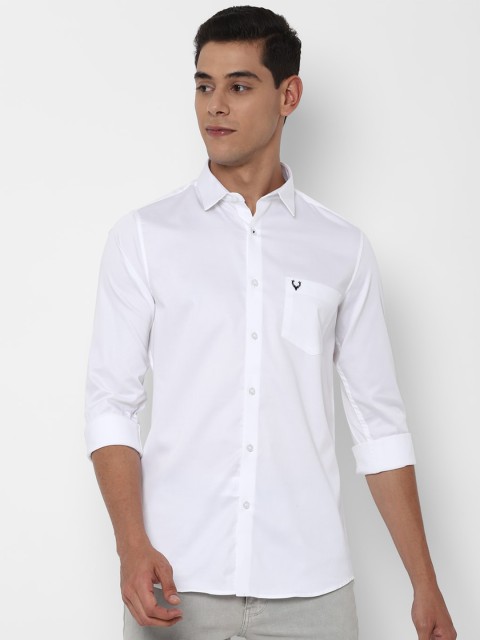 

Allen Solly Men White Slim Fit Solid Casual Shirt