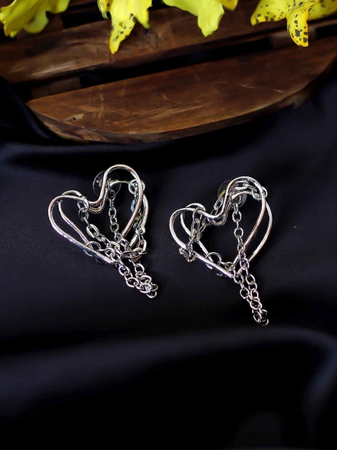 

Bellofox Silver-Toned Contemporary Studs