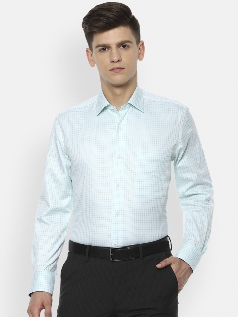 

Luxure by Louis Philippe Men Blue Regular Fit Checked Formal Shirt