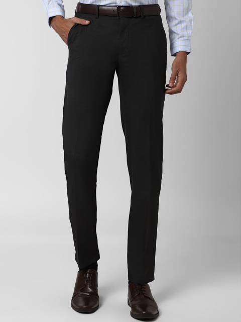 

Peter England Men Black Slim Fit Solid Formal Trousers