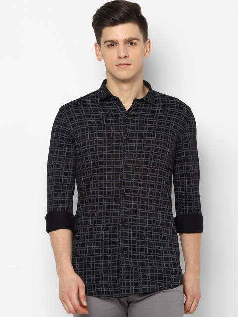 

Allen Solly Men Black & White Slim Fit Checked Casual Shirt