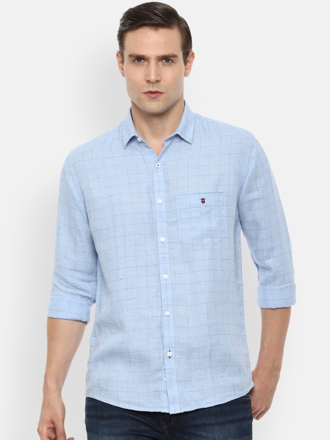 

Louis Philippe Sport Men Blue Slim Fit Checked Casual Cotton Shirt