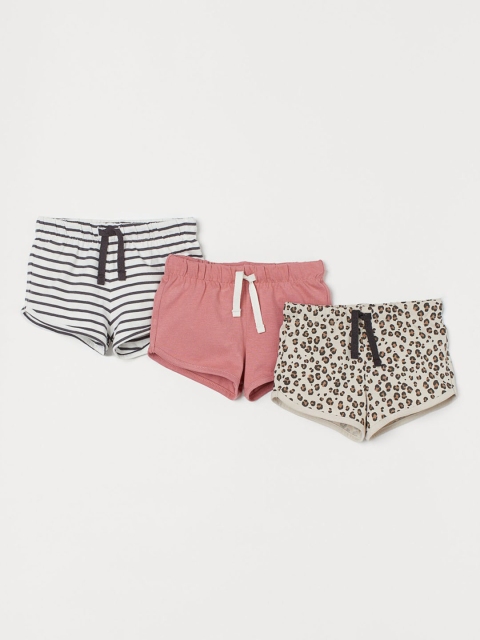 

H&M Girls 3-Pack Cotton Shorts, White