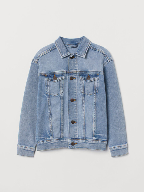 

H&M Boys Blue Solid Denim Jacket