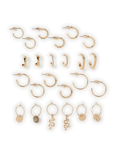 

H&M Women 12 Pairs Gold-Toned Earrings