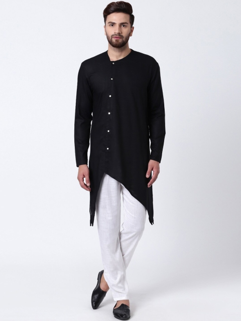 

I Know Men Black Asymmetric Kurta