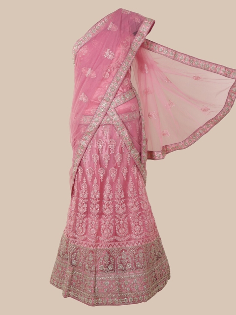 

Pothys Pink Embroidered Net Saree