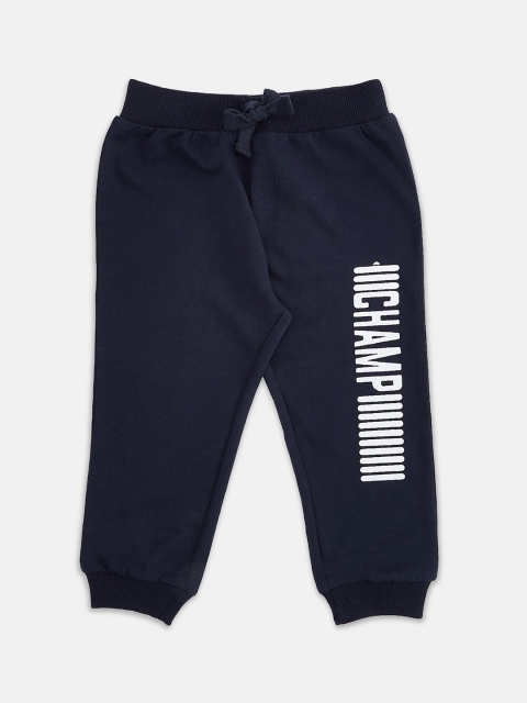 

Pantaloons Baby Infant Boys Navy Blue Printed Straight Fit Joggers