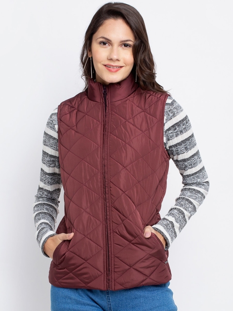 

PERFKT-U Women Maroon Solid Insulator Puffer Jacket