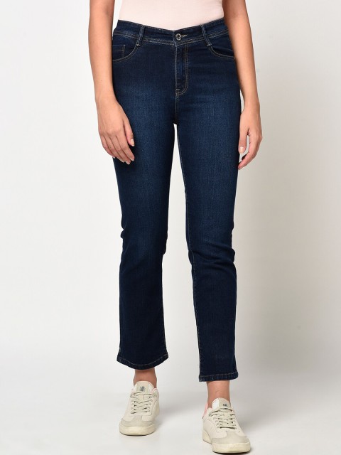 

METTLE Women Blue Regular Fit Mid-Rise Clean Look Jeans