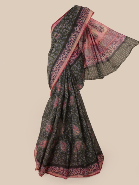 

Pothys Green & Pink Pure Cotton Printed Saree