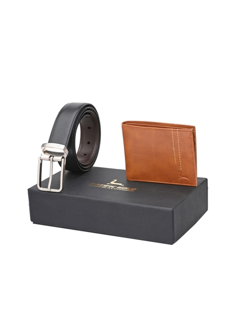 

Pacific Gold Men Black /Brown Solid Accessory Gift Set
