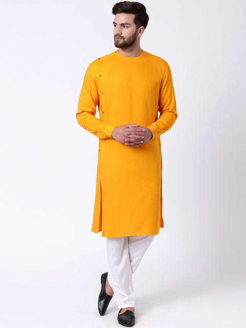 

I Know Men Mustard Kurta