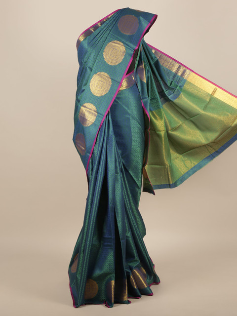 

Pothys Green Woven Design Jute Silk Saree
