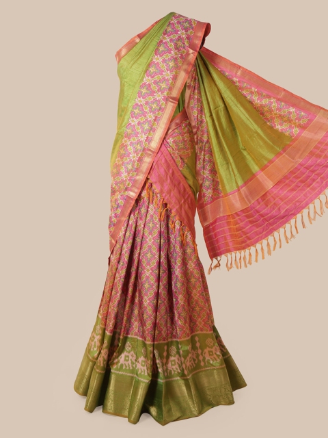 

Pothys Multicoloured Printed Art Silk Half Saree, Multi