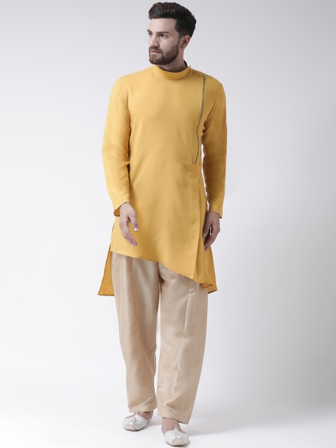 

I Know Men Yellow Thread Work Kurta