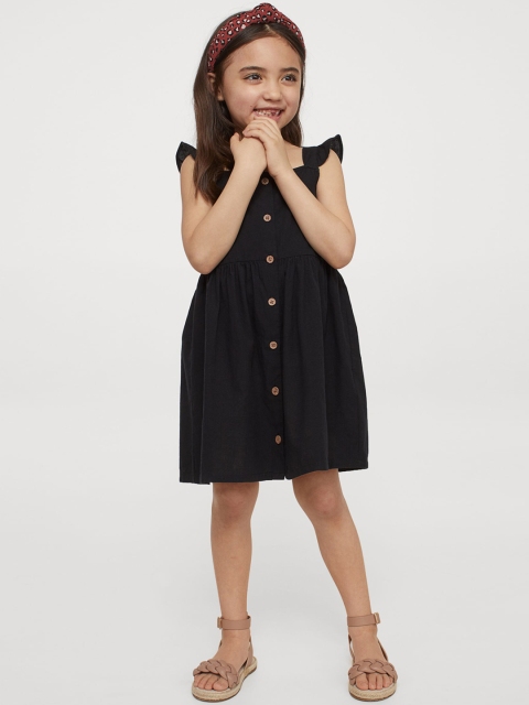 

H&M Girls Black Cotton Dress