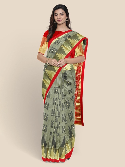 

Kalamandir Grey Silk Blend Woven Design Kanjeevaram Saree