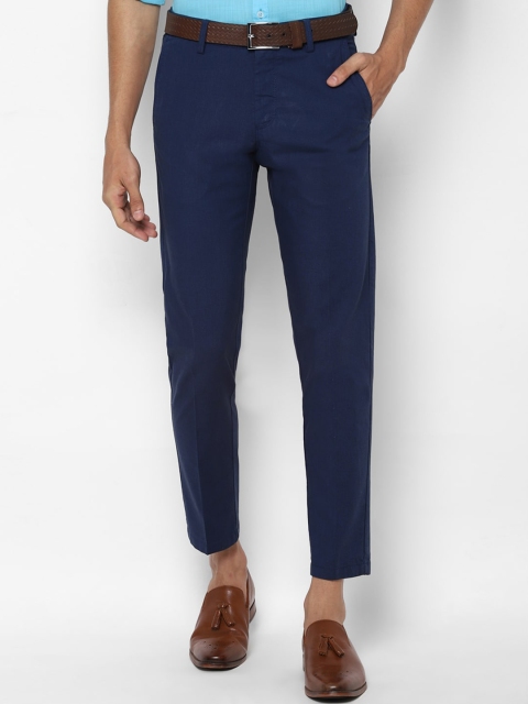 

Allen Solly Men Navy Blue Slim Fit Solid Regular Trousers
