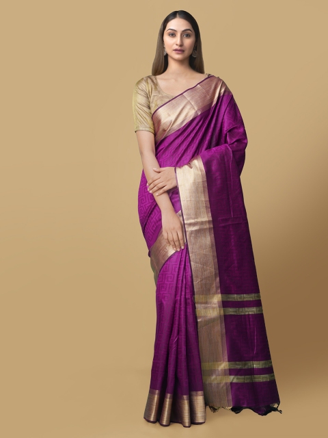 

Unnati Silks Purple Art Silk Printed Patola Saree