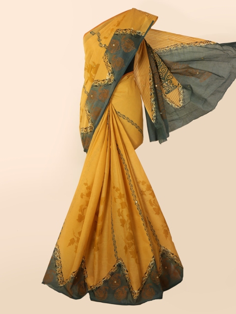 

Pothys Yellow Printed Pure Cotton Saree
