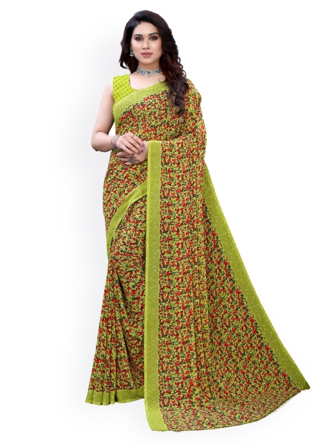 

KALINI Green Printed Pure Georgette Saree