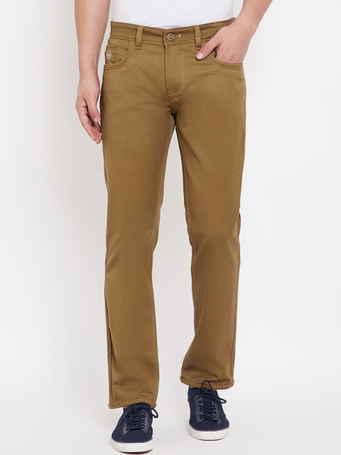 

American Archer Men Khaki Slim Fit Low-Rise Clean Look Jeans
