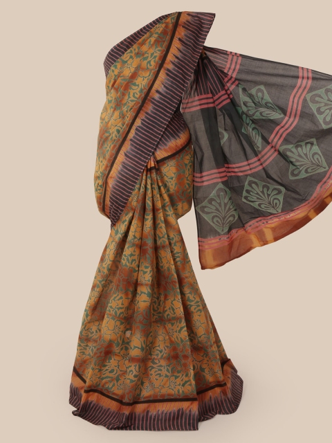 

Pothys Yellow Printed Pure Cotton Saree