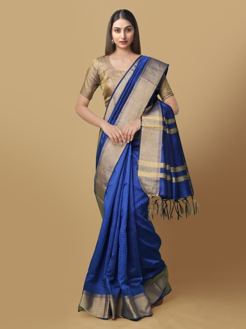 

Unnati Silks Blue & Beige Art Silk Printed Patola Saree