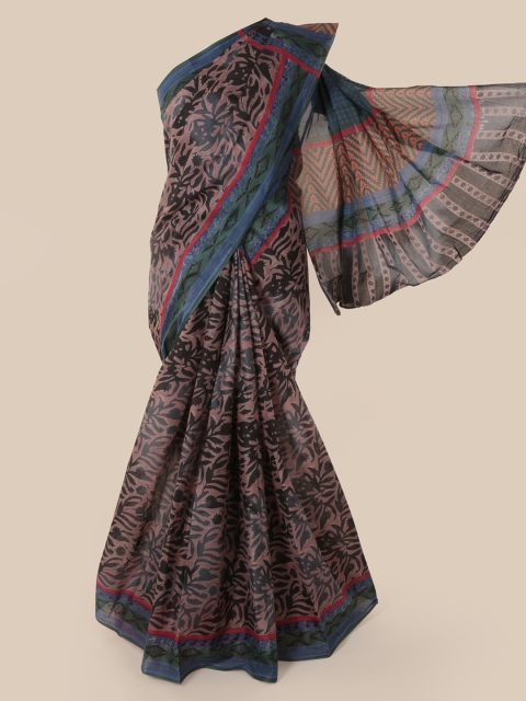 

Pothys Grey Solid Saree