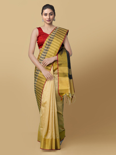 

Unnati Silks Brown Art Silk Solid Patola Saree