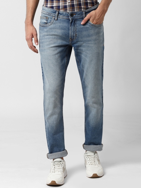 

Peter England Casuals Men Blue Slim Fit Mid-Rise Low Distress Jeans