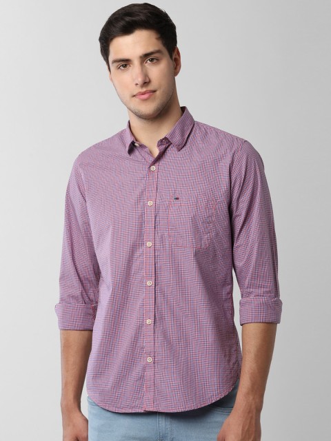 

Peter England Casuals Men Purple Slim Fit Printed Casual Shirt