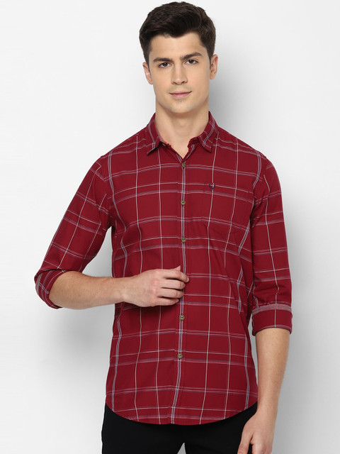 

Allen Solly Sport Men Maroon Regular Fit Checked Casual Shirt