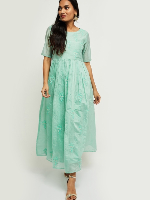 

max Women Green Printed Maxi Dress