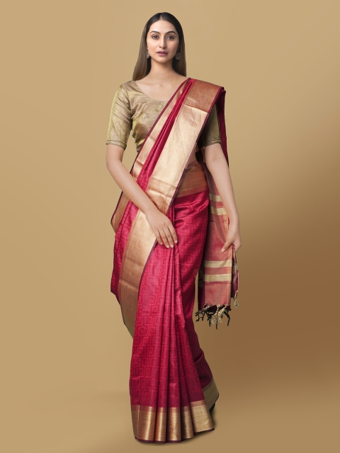 

Unnati Silks Red Art Silk Printed Patola Saree