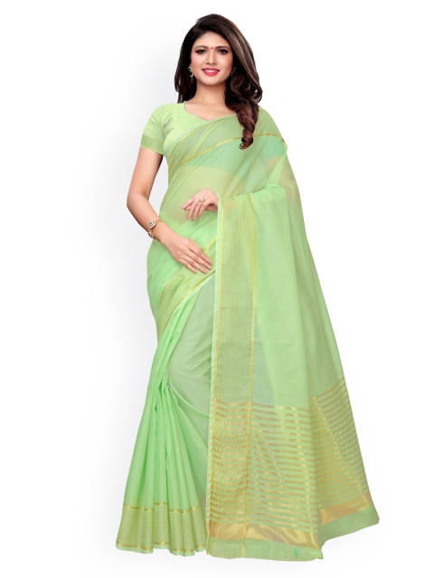 

KALINI Green Poly Silk Solid Kota Saree