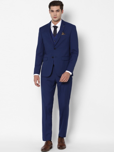 

Allen Solly Men Blue Slim-Fit Single-Breasted Three-Piece Formal Suit
