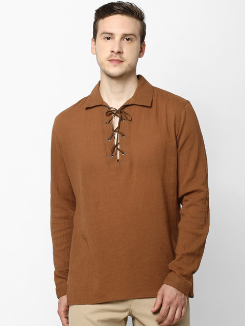 

Celio Men Brown Regular Fit Solid Casual Shirt