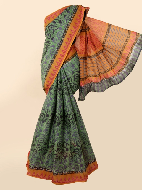 

Pothys Green Printed Pure Cotton Saree